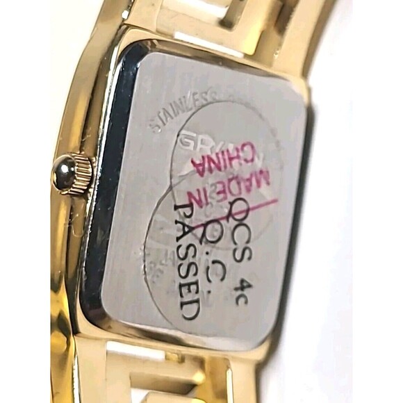Vintage GRUEN Watch Quartz Women's Bracelet Cocktail Gold Tone - Picture 4 of 6
